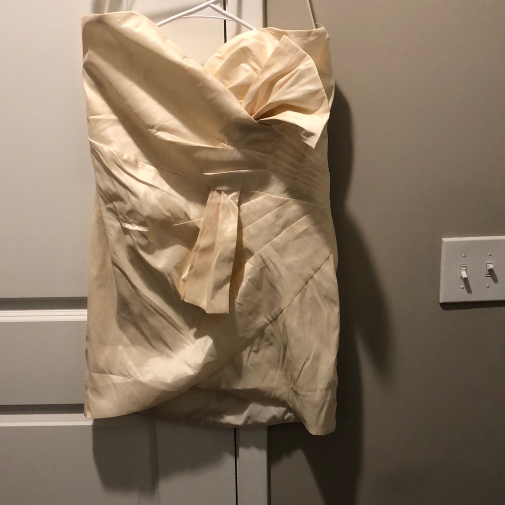 Creamy Delight Sweetheart Frill Cocktail Dress